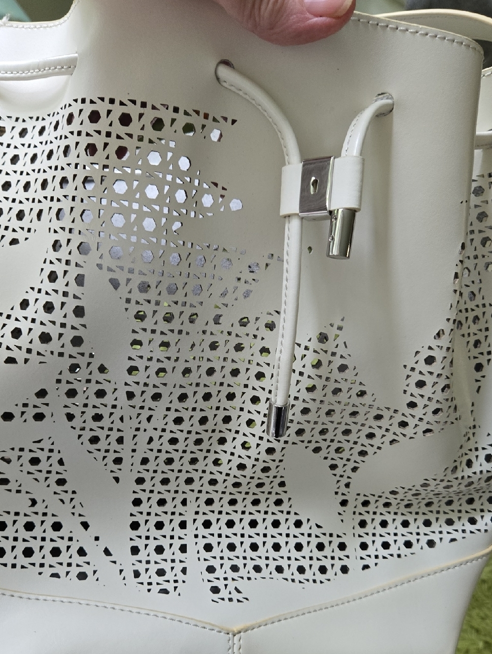 Vince Camuto Elegant White Perforated Women's Bag - Picture 11 of 15